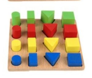 Cubes en bois - cubes de bois à empiler : cube montessori